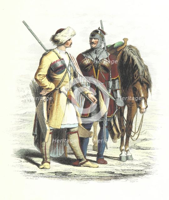 Circassian soldiers [?], 1855.  Creator: Boyer.