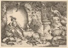Circe changing the companions of Ulysses into beasts, 1650-1651. Creator: Giovanni Benedetto Castiglione