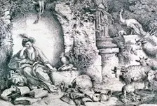 Circe Changing Ulysses Men c1650. Artist: Giovanni Benedetto Castiglione