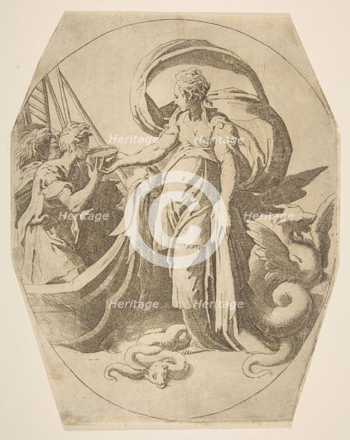 Circe and the Companions of Ulysses, 16th century. Creator: Giulio Bonasone.