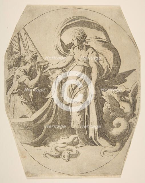 Circe and the Companions of Ulysses, 16th century. Creator: Giulio Bonasone.