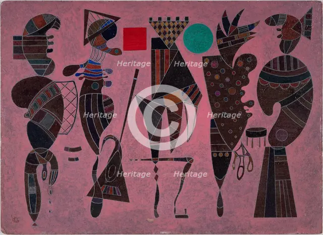 Circle and Square, 1943. Creator: Kandinsky, Wassily Vasilyevich (1866-1944).