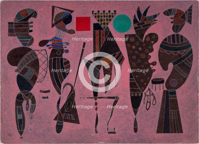 Circle and Square, 1943. Creator: Kandinsky, Wassily Vasilyevich (1866-1944).