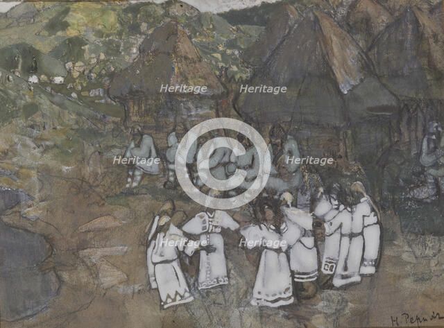 Circle Dance, Early 1900s. Artist: Roerich, Nicholas (1874-1947)