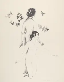Circling Doves, 1921. Creator: Arthur Davies