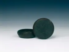 Circular copper incense box with prunus, Late Ming dynasty, China, early 17th century. Creator: Unknown