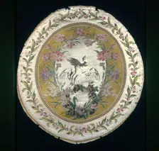 Circular Chair Seat, Lyon, c. 1780. Creator: Philippe de Lasalle