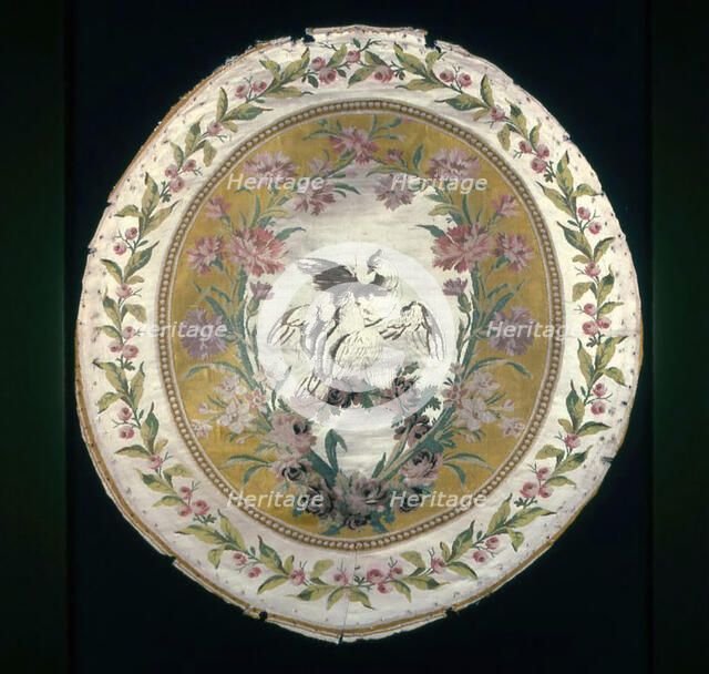 Circular Chair Seat, Lyon, c. 1780. Creator: Philippe de Lasalle.