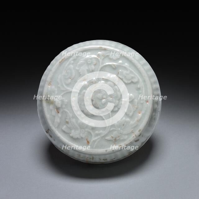 Circular Box: Qingbai Ware (lid), 1200s-1300s. Creator: Unknown.