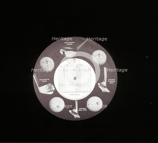 Circular golf score recorder, American, c1950-c1970. Creator: Unknown.