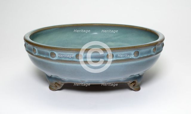 Circular Flowerpot Stand with Three Cloud-Shaped Feet, Jin dynasty (1115-1234), 13th century. Creator: Unknown.