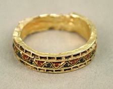 Circular Fragment with a Vine Scroll Motif, Byzantine, 1000-1100. Creator: Unknown