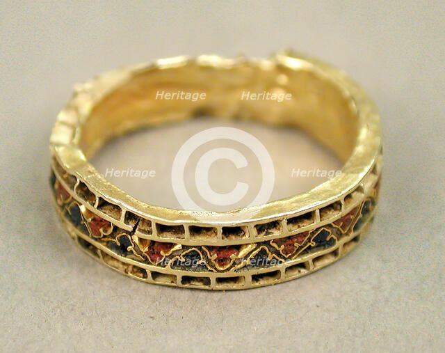 Circular Fragment with a Vine Scroll Motif, Byzantine, 1000-1100. Creator: Unknown.