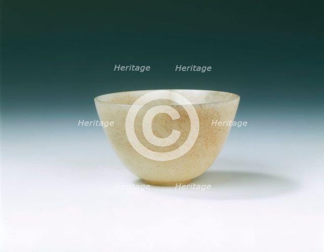 Circular jade cup, Ming dynasty, China, 1368-1644. Creator: Unknown.