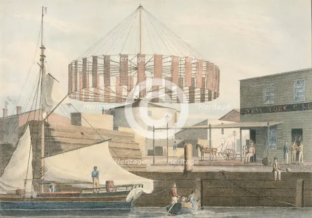 Circular Mill, King Street, New York, 1830. Creator: John William Hill.