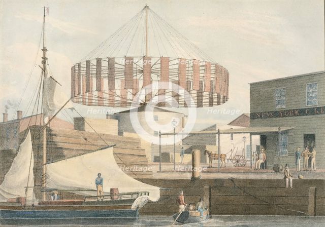 Circular Mill, King Street, New York, 1830. Creator: John William Hill.