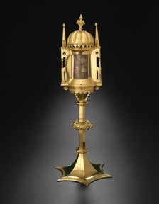 Circular Reliquary with Domed Roof and Relics of Saints Godehard and Bernward, 1375/1400. Creator: Unknown