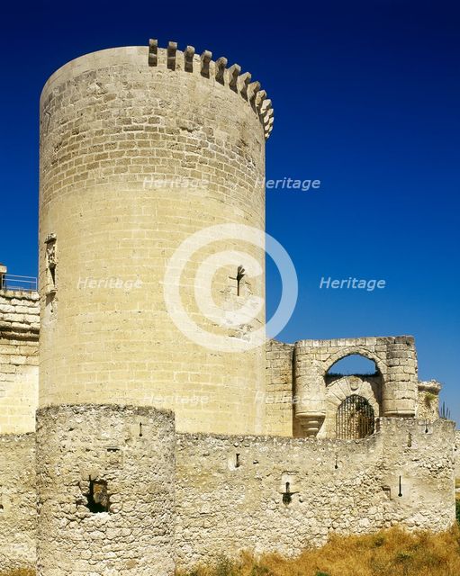 Circular tower, Cuellar Castle, Palace of the Dukes of Alburquerque, Segovia, Spain (2003).  Creator: LTL.