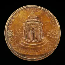 Circular Temple with a City in the Background [reverse], 1552 or after. Creator: Pietro Paolo Galeotti