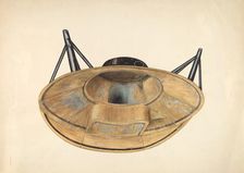 Circular Tin Bath Tub, c. 1938. Creator: Wilbur M Rice