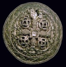 Circular Viking gold brooch from Denmark, 9th century