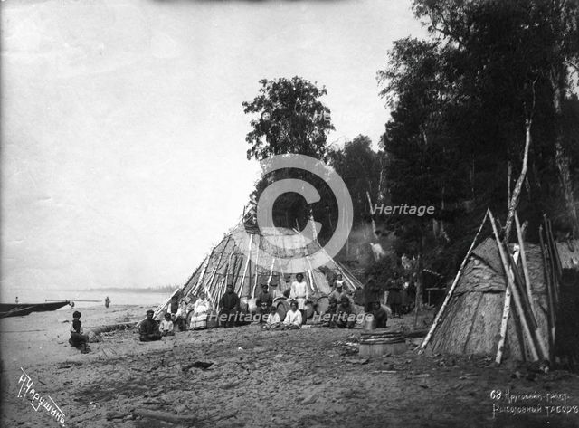 Circum-Baikal trade route: Fishermen's camp, end of 19th century. Creator: Nikolai Apollonovich Charushin.