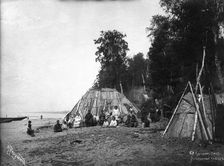 Circum-Baikal trade route: Fishermen's camp, end of 19th century. Creator: Nikolai Apollonovich Charushin