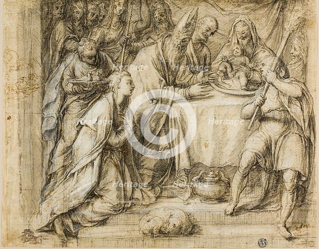 Circumcision of the Christ Child (recto); Marriage of the Virgin (verso), c.1577. Creator: Workshop of Paolo Caliari, called Veronese .