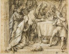 Circumcision of the Christ Child (recto); Marriage of the Virgin (verso), c.1577. Creator: Workshop of Paolo Caliari, called Veronese