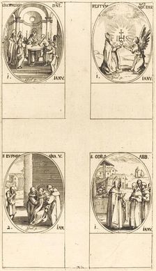 Circumcision; Festival of Name of Christ; St. Odilo; St. Euphrosyna. Creator: Jacques Callot