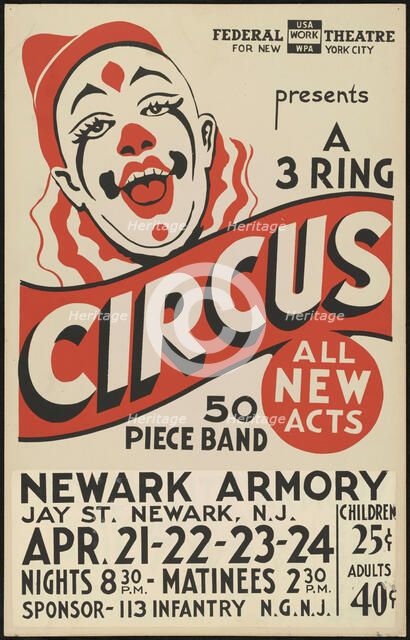 Circus, Newark, NJ, [193-]. Creator: Unknown.