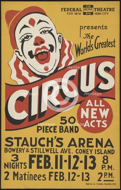 Circus, New York, [1935]. Creator: Unknown.