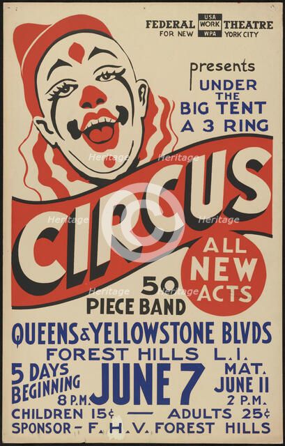Circus, New York, [1935]. Creator: Unknown.