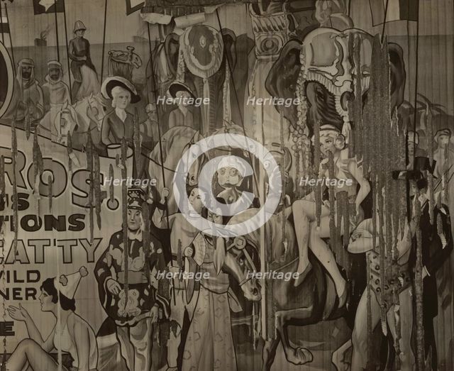 Circus poster. Alabama,  1935-12. Creator: Walker Evans.
