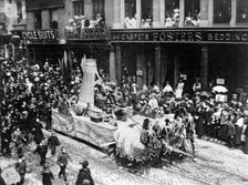 Circus procession, Long Row West, Nottingham, Nottinghamshire, c1895. Creator: AW Bird