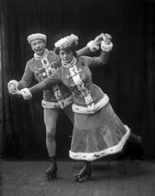 Circus roller-skating artists, Landskrona, Sweden, 1910