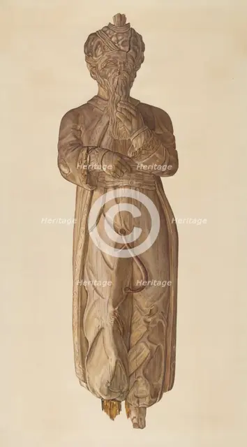 Circus Wagon Figure: Turk, c. 1938. Creator: Robert Galvin.