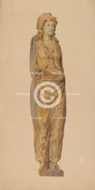 Circus Wagon Figure, c. 1937. Creator: Howard Weld.