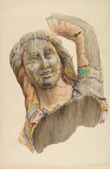 Circus Wagon Figure: Dancing Girl, c. 1938. Creator: Katharine Merrill