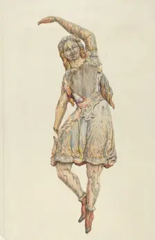Circus wagon figure: dancing girl, probably 1938. Creator: Katharine Merrill