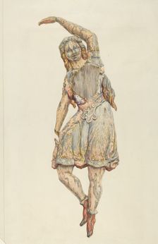 Circus wagon figure: dancing girl, probably 1938. Creator: Katharine Merrill