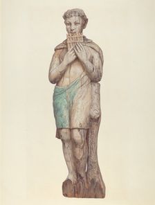 Circus Wagon Figure: Pan, c. 1938. Creator: John Collins