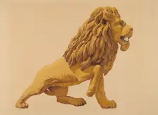 Circus Wagon Lion, c. 1937. Creator: Howard Weld