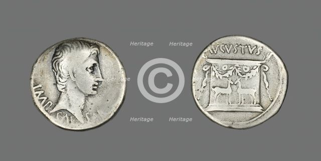 Cistophoric Tetradrachm (Coin) Portraying Emperor Augustus, about 25 BCE. Creator: Unknown.
