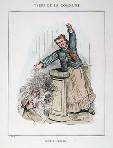 Club a l'Eglise Paris Commune, 1871. Artist: Anon