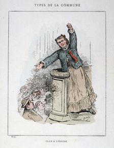 Club a l'Eglise Paris Commune, 1871. Artist: Anon