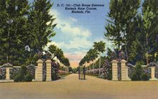 Club house entrance, Hialeah Park Race Course, Miami, Florida, USA, 1938