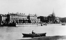 Clumber House and lake, Nottinghamshire, c1900s. Creator: Unknown