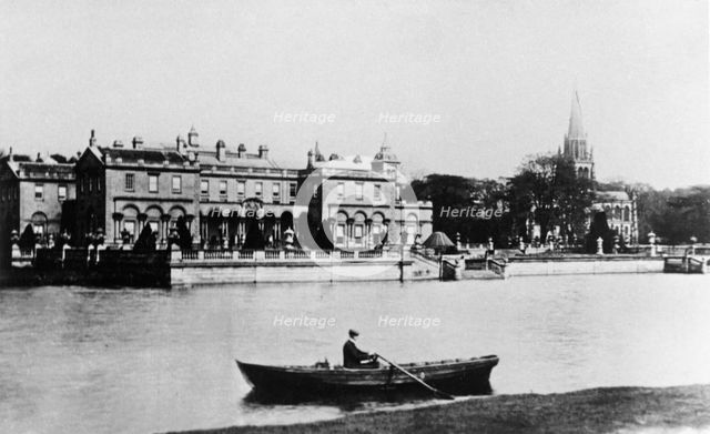 Clumber House and lake, Nottinghamshire, c1900s. Creator: Unknown.