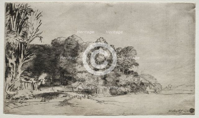 Clump of Trees with a Vista, 1652. Creator: Rembrandt van Rijn (Dutch, 1606-1669).